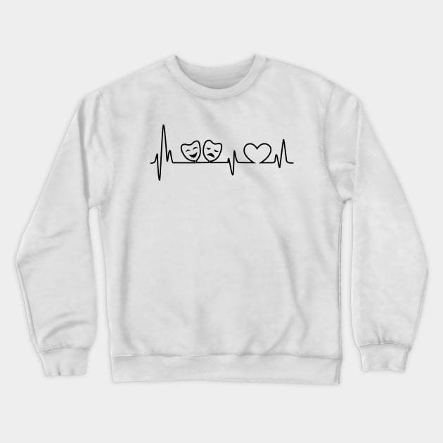 Theatre In Heartbeat Crewneck Sweatshirt by KsuAnn